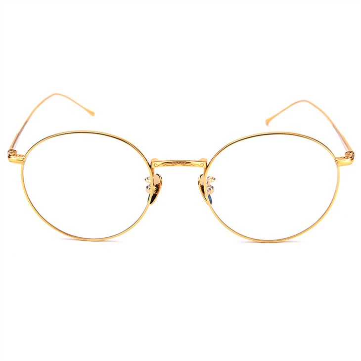 Retro Round Light Weight Titanium Eyeglass Frames